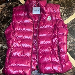 Moncler pink vest. Size 4.